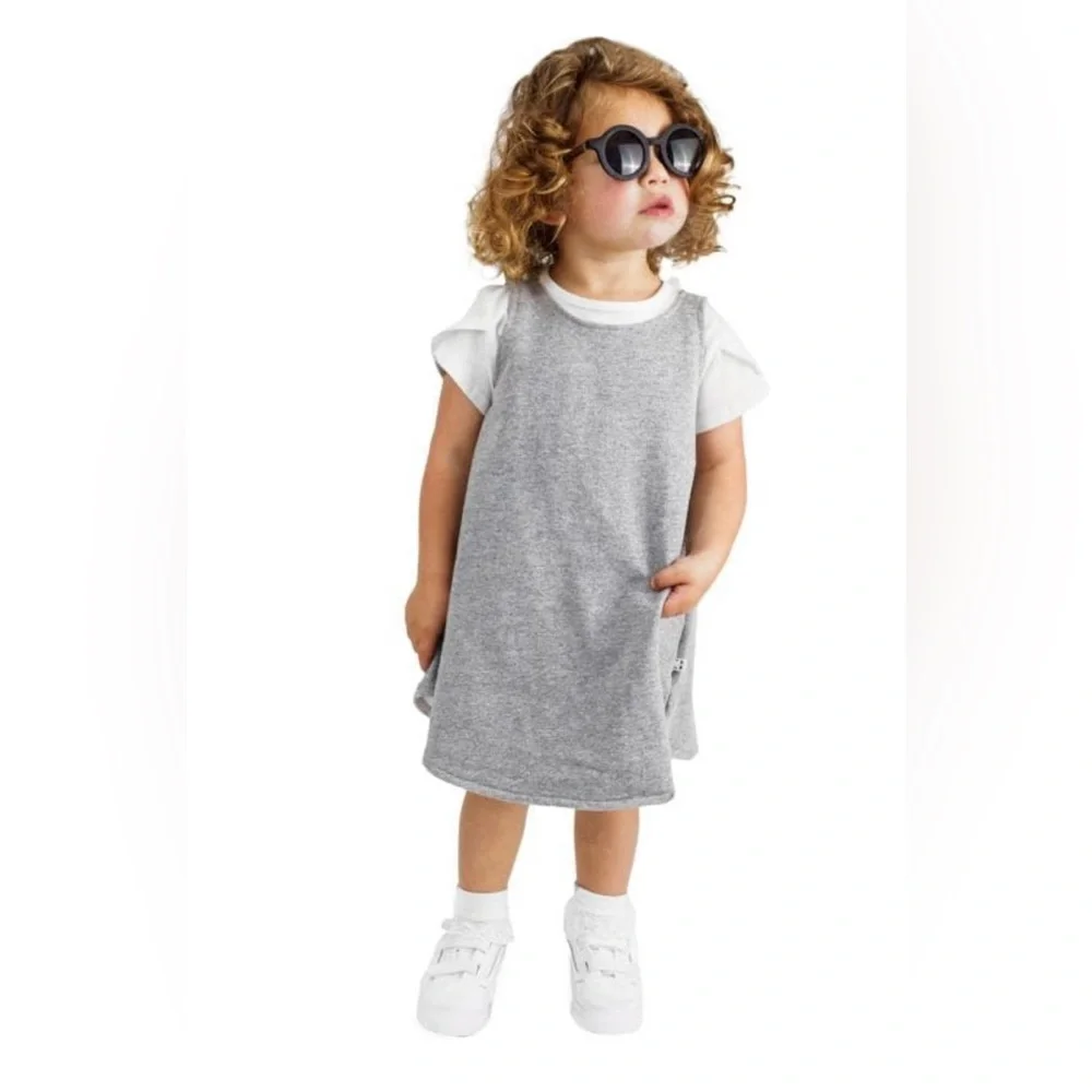 NWT Miles & Milan Baby Heathered Millie‎ Dress With Scrunchie Size 12-18 Months